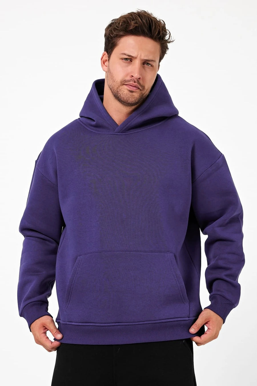 VIP 3 iplik Oversize Kapüşonlu Sweatshirt