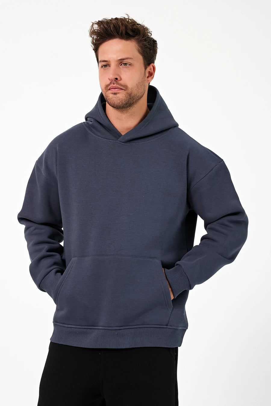 VIP 3 iplik Oversize Kapüşonlu Sweatshirt