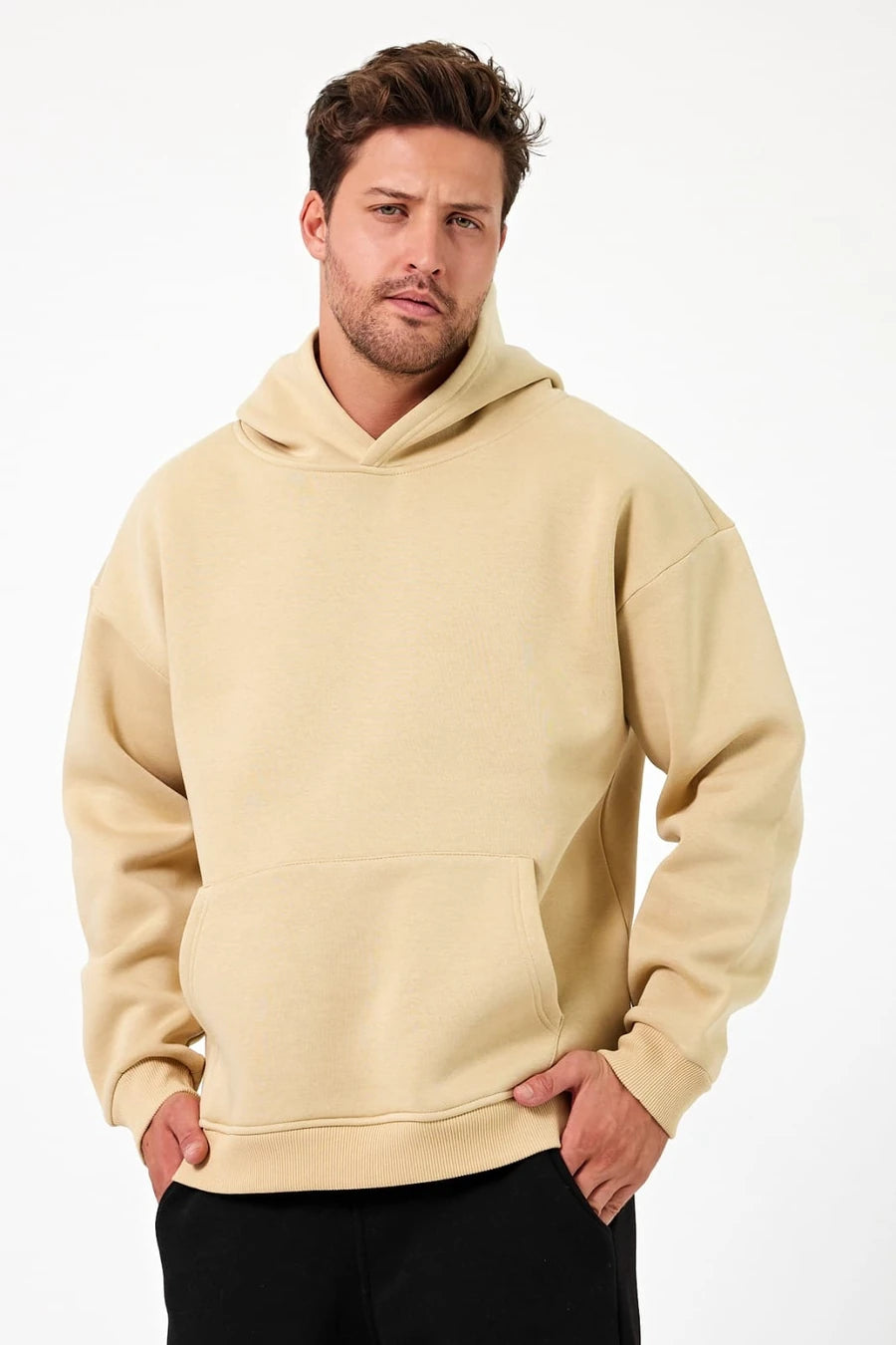VIP 3 iplik Oversize Kapüşonlu Sweatshirt