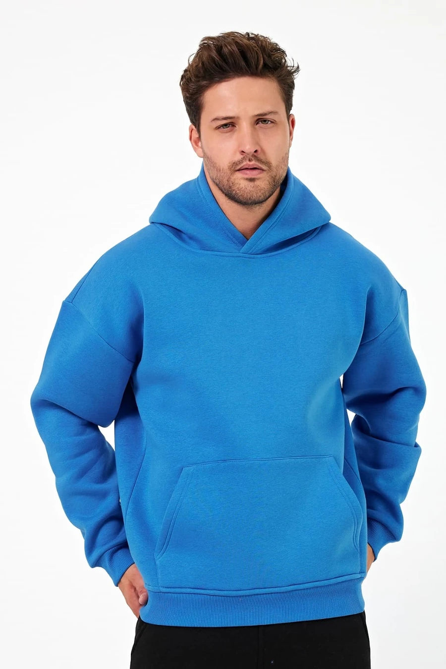 VIP 3 iplik Oversize Kapüşonlu Sweatshirt